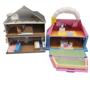 Vintage Blue Box Tiny Dreams Dollhouse Galoob Polly Pocket Miniature Doll House